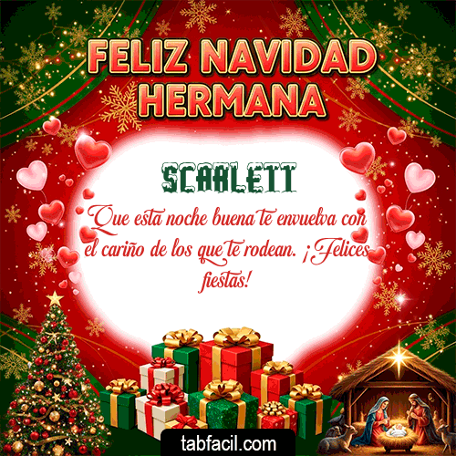 GIF de Scarlett - Feliz Navidad Hermana