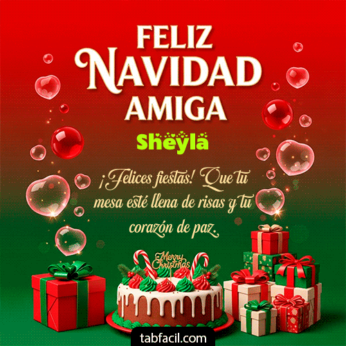 GIF Animado de Feliz Navidad para Sheyla - Feliz Navidad Amiga