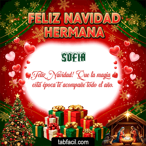 GIF de Sofia - Feliz Navidad Hermana