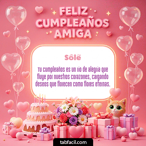 GIF de Sole - Feliz Cumpleaños Amiga!