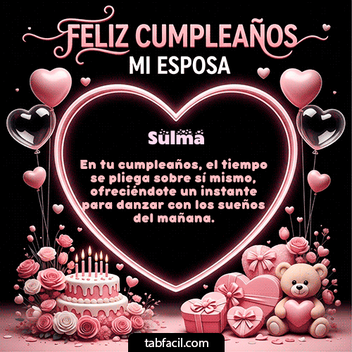 GIF de Sulma - Feliz Cumpleaños Mi Esposa