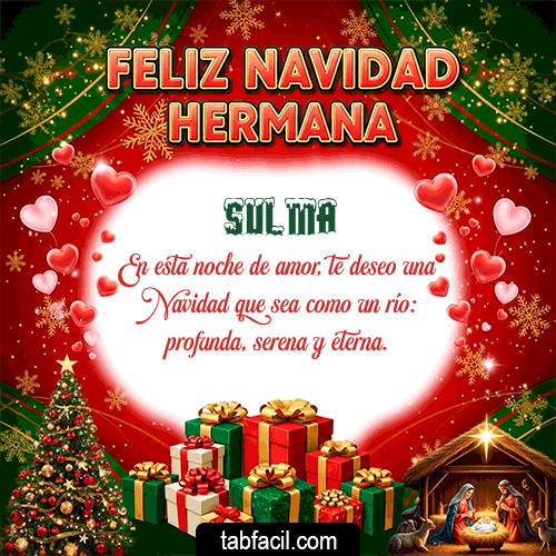 GIF Animado de Feliz Navidad para Sulma - Feliz Navidad Hermana
