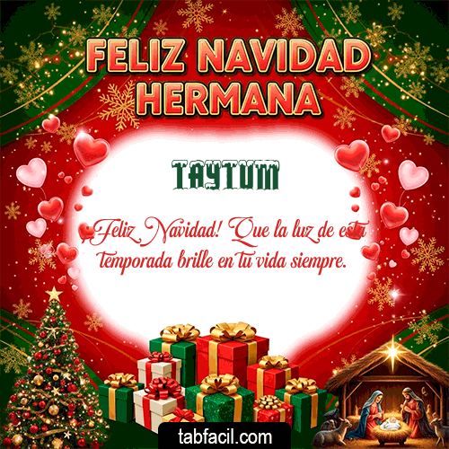 GIF de Taytum - Feliz Navidad Hermana