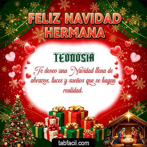 GIF de Teodosia - Feliz Navidad Hermana