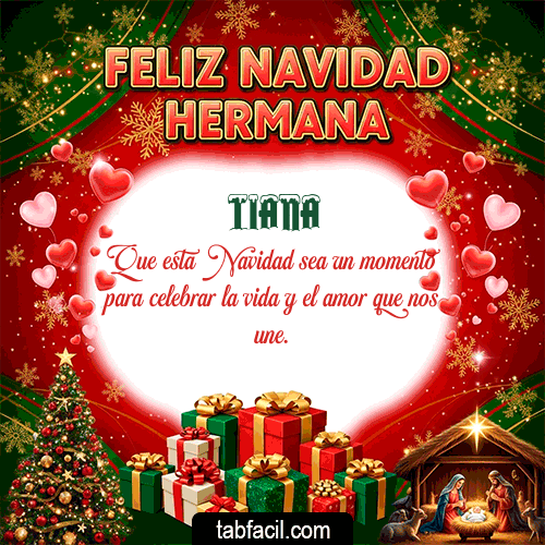 GIF de Tiana - Feliz Navidad Hermana