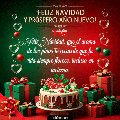 GIF Animado de Feliz Navidad para Tru - Feliz Navidad y Próspero Año Nuevo