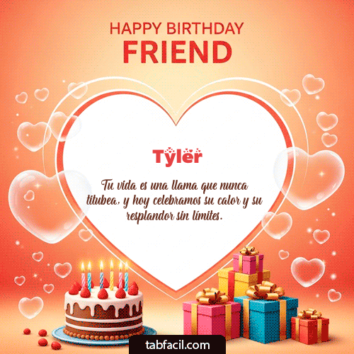 GIF Animado de Feliz Cumpleaños para Tyler - Happy Birthday Friend