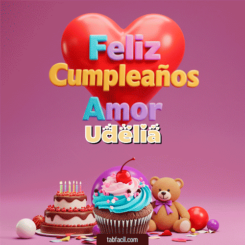 Feliz Cumpleaños Udelia GIF