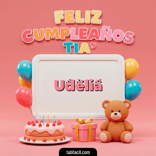 Feliz Cumpleaños Udelia GIF