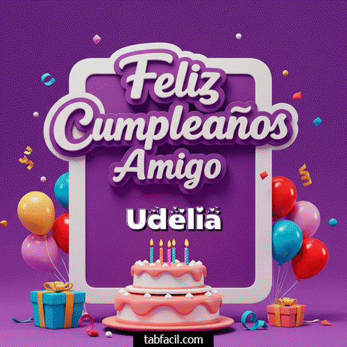 Feliz Cumpleaños Udelia GIF