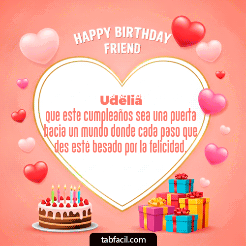 Feliz Cumpleaños Udelia GIF