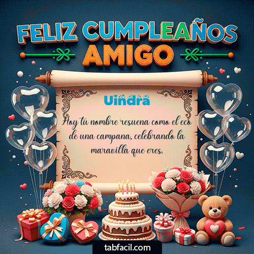 GIF de Uindra - Feliz Cumpleaños Amigo