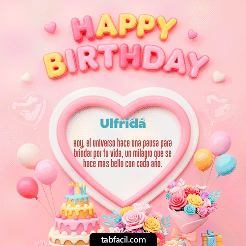 GIF de Ulfrida - Happy Birthday Amiga