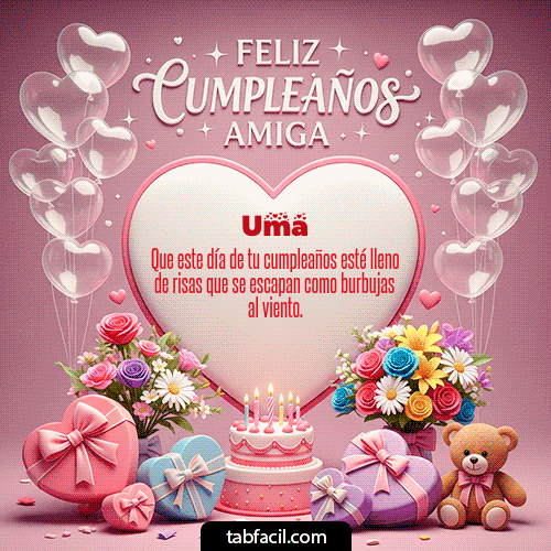 GIF de Uma - Feliz Cumpleaños Amiga
