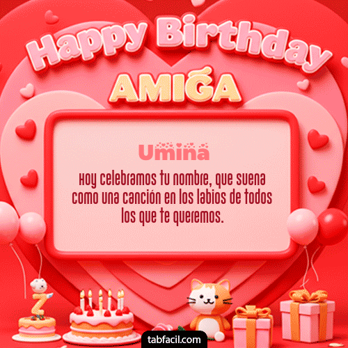 GIF de Umina - 🍰 Happy BirthDay Amiga