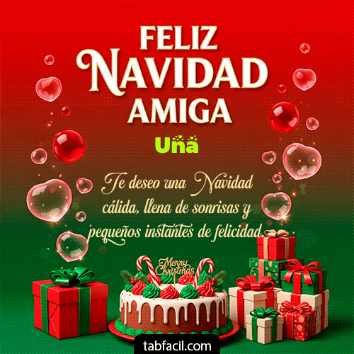 GIF de Una - Feliz Navidad Amiga
