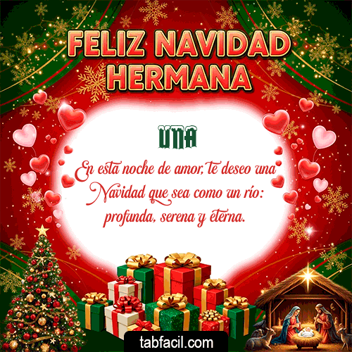GIF de Una - Feliz Navidad Hermana