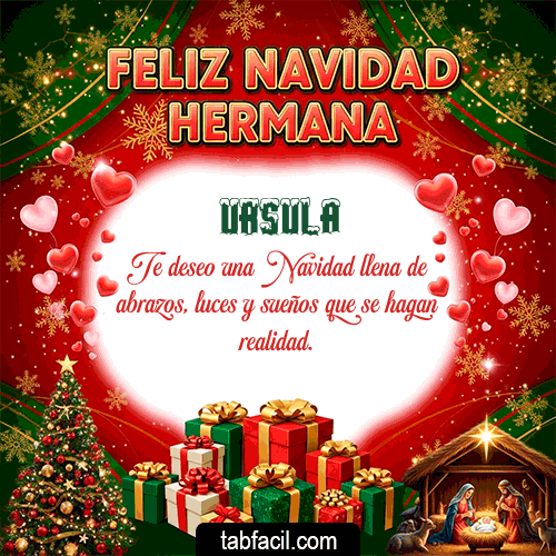 GIF de Ursula - Feliz Navidad Hermana