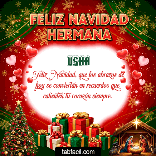 GIF de Usha - Feliz Navidad Hermana