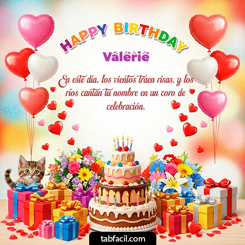 Feliz Cumpleaños Valerie GIF