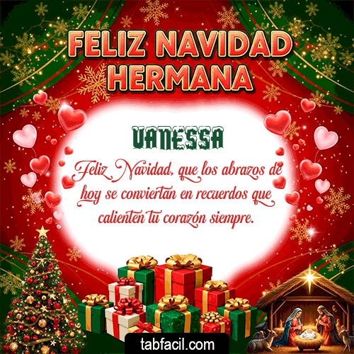 GIF de Vanessa - Feliz Navidad Hermana