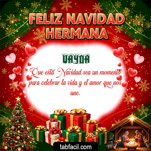 GIF de Vayda - Feliz Navidad Hermana