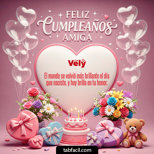 Feliz Cumpleaños Vely GIF