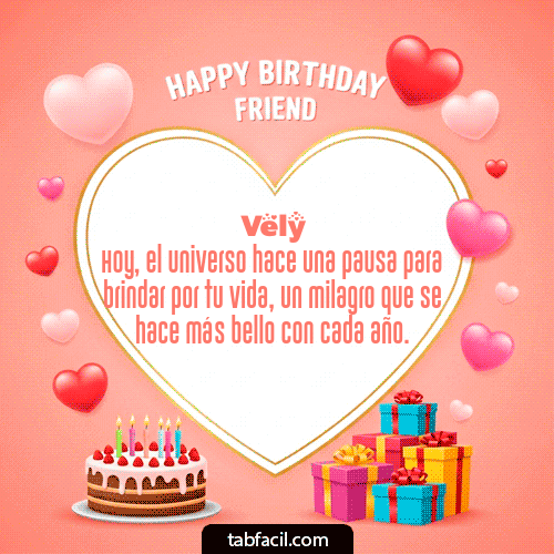 Feliz Cumpleaños Vely GIF
