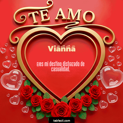GIF Animado de Feliz Dia Amor para Vianna - Te Amo