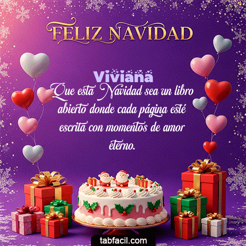 Feliz Navidad Viviana GIF