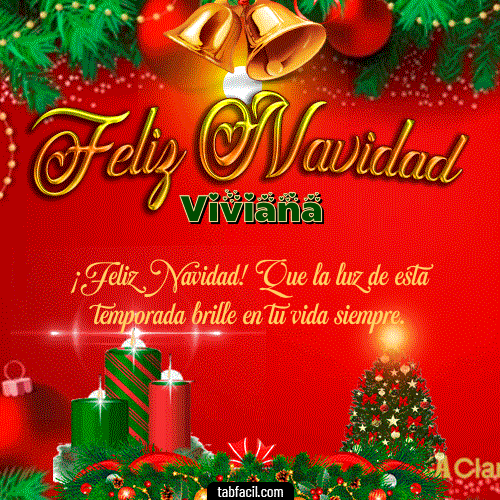 Feliz Navidad Viviana GIF