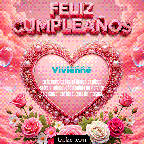 GIF Animado de Feliz Cumpleaños para Vivienne - 🎂 Feliz Cumpleaños