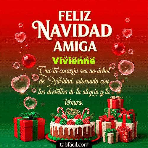 GIF Animado de Feliz Navidad para Vivienne - Feliz Navidad Amiga