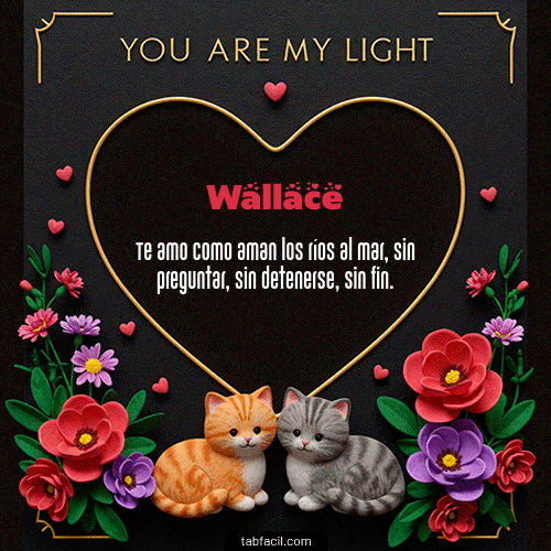 GIF Animado de Feliz Dia Amor para Wallace - Tú eres mi luz
