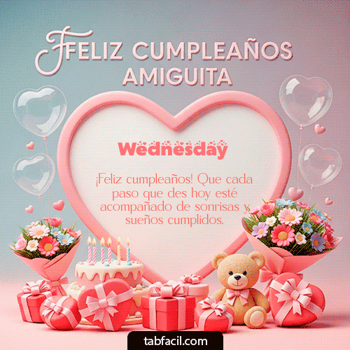 GIF de Wednesday - Feliz Cumpleaños Amiguita