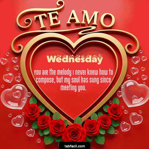 GIF Animado de Feliz Dia Amor para Wednesday - Te Amo
