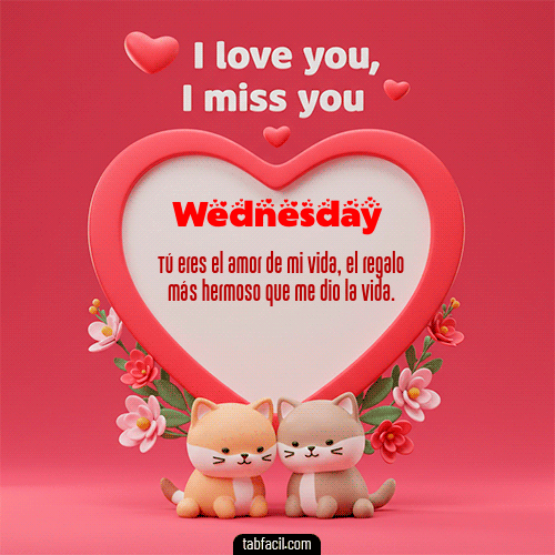 GIF Animado de Feliz Dia Amor para Wednesday - Te quiero, Te  amo, Te extraño