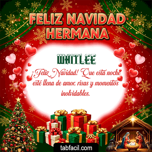 GIF de Whitlee - Feliz Navidad Hermana