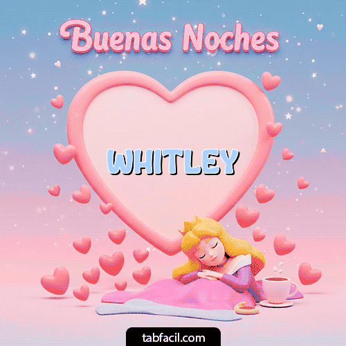 GIF de Whitley - Buenas noches corazón