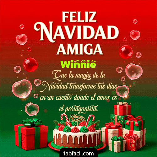 GIF de Winnie - Feliz Navidad Amiga