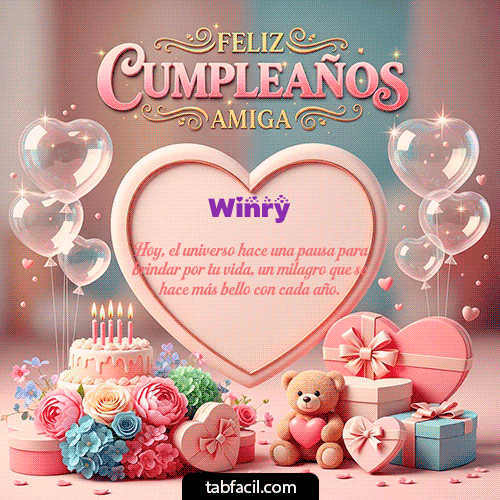 GIF Animado de Feliz Cumpleaños para Winry - Amiga Feliz Cumpleaños