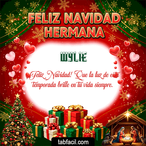 GIF Animado de Feliz Navidad para Wylie - Feliz Navidad Hermana