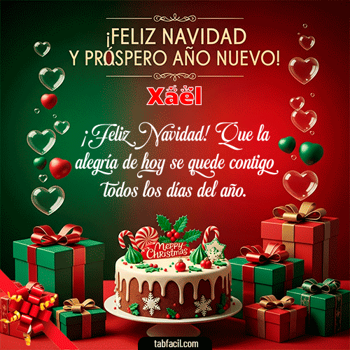 GIF Animado de Feliz Navidad para Xael - Feliz Navidad y Próspero Año Nuevo