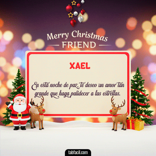 GIF Animado de Feliz Navidad para Xael - Merry Christmas Friend