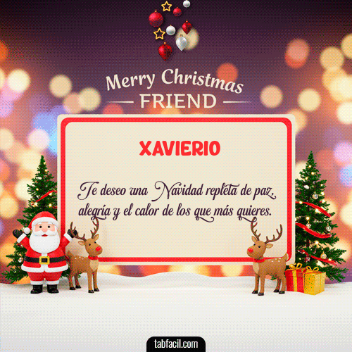 GIF Animado de Feliz Navidad para Xavierio - Merry Christmas Friend