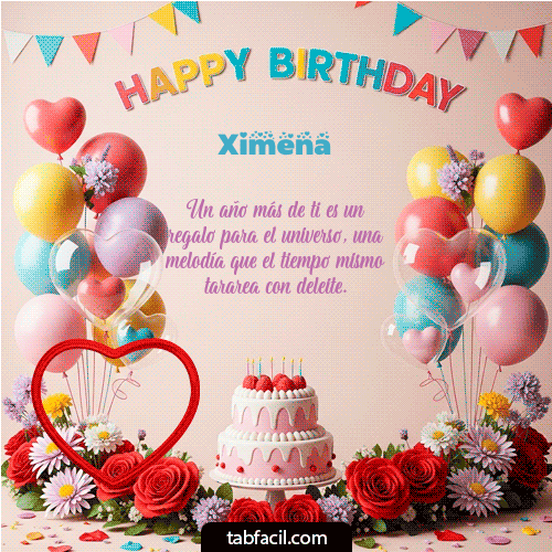 GIF Animado de Feliz Cumpleaños para Ximena - Happy birthday, my friend!