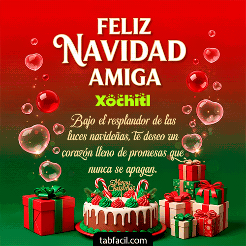GIF de Xochitl - Feliz Navidad Amiga