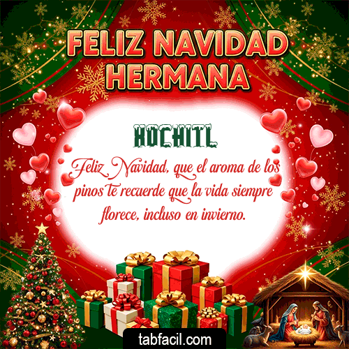 GIF de Xochitl - Feliz Navidad Hermana