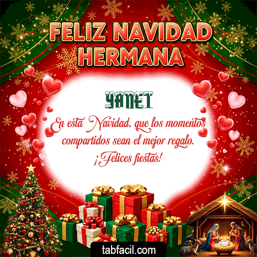 GIF de Yanet - Feliz Navidad Hermana
