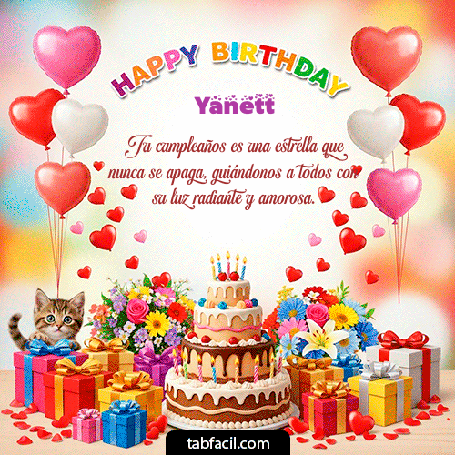 Feliz Cumpleaños Yanett GIF